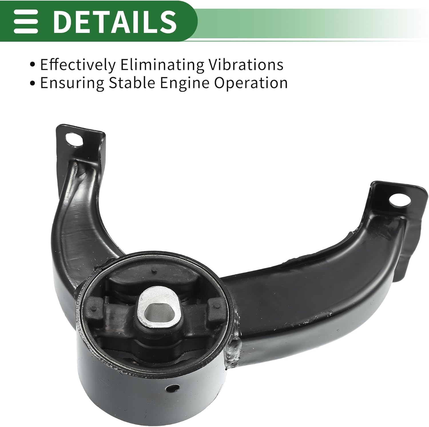 Motoforti Engine Motor Mount, Engine Mounting, for Dodge Journey 2.7L, 3.5L 2009-2010, No.5171085AC, Black