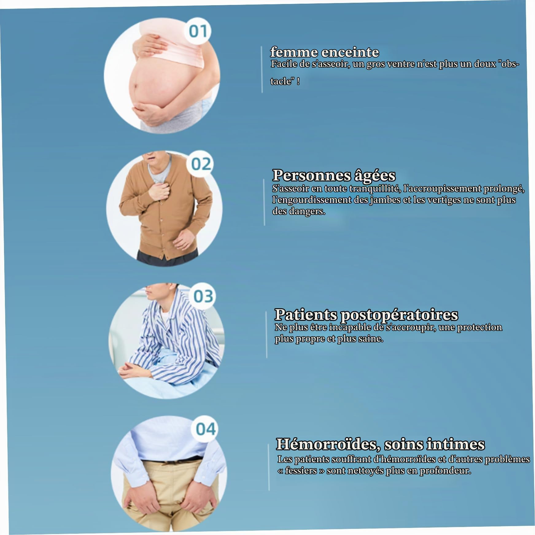 Baignoire de Sitz Portable sur Les Toilettes bassin de Bain Sitz avec Chasseur pour la Grossesse et récupération Post-Partum, hémorroïdes, Accessoire bidet