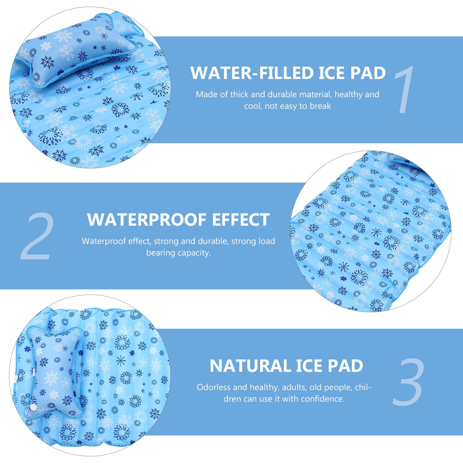 Toddmomy Materasso Refrigerante in Pvc per Adulti e Anziani, Materasso Refrigerante Letto ad Alta Capacità di Carico e Pelle Amica, per L'estate
