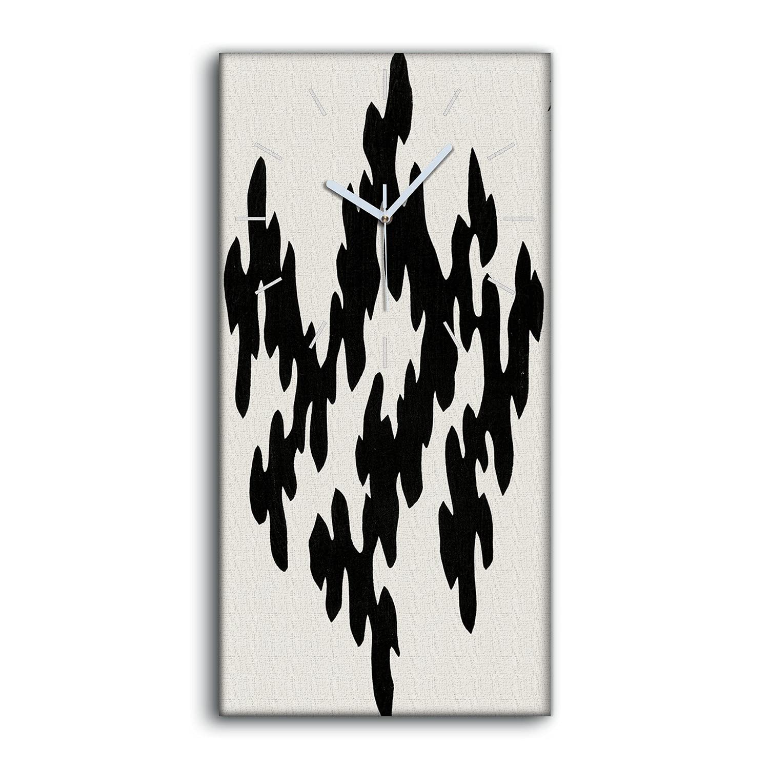 Horloge sur Toile Salon Tableau Mural Silencieux Horloge Moderne 30x60cm