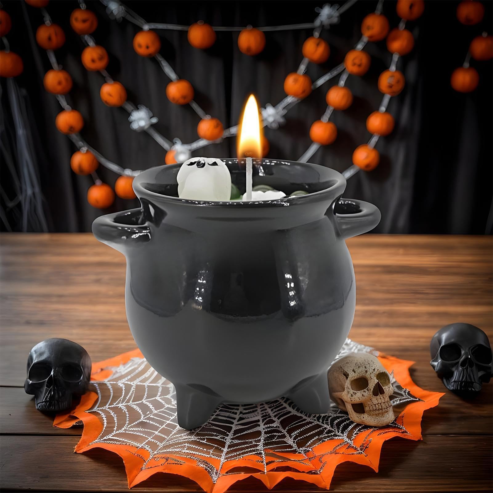 Halloweenowa Świeca Zapachowa Gotycka straszna dekoracja sezonowa