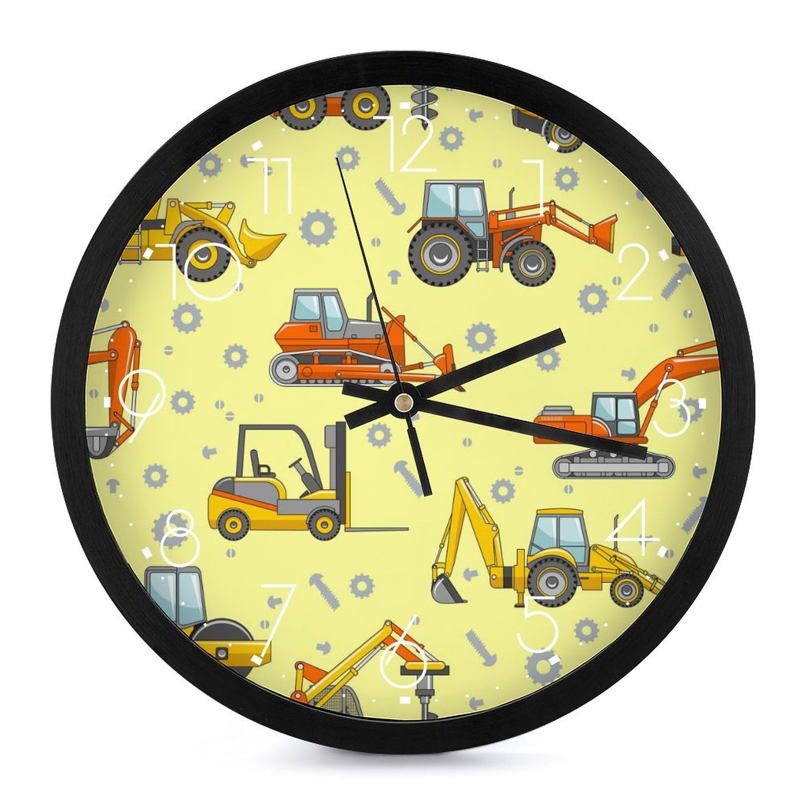 Amazon.co.jp: 掘削機 ショベルカー トラック 建設車両 (3) 壁掛け時計