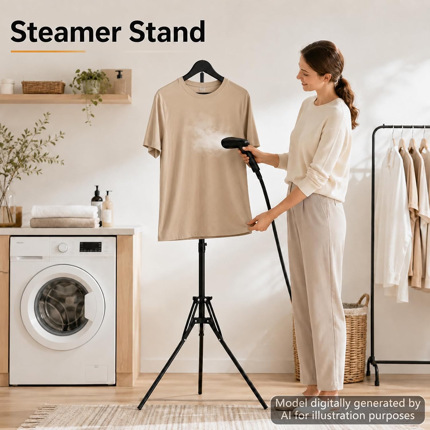 3 Set Adjustable Shirt Display Stand Foldable Metal Clothing Display Stand