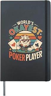 Worlds Kayest Poker Player Casino Cards Hardcover Journal, Black