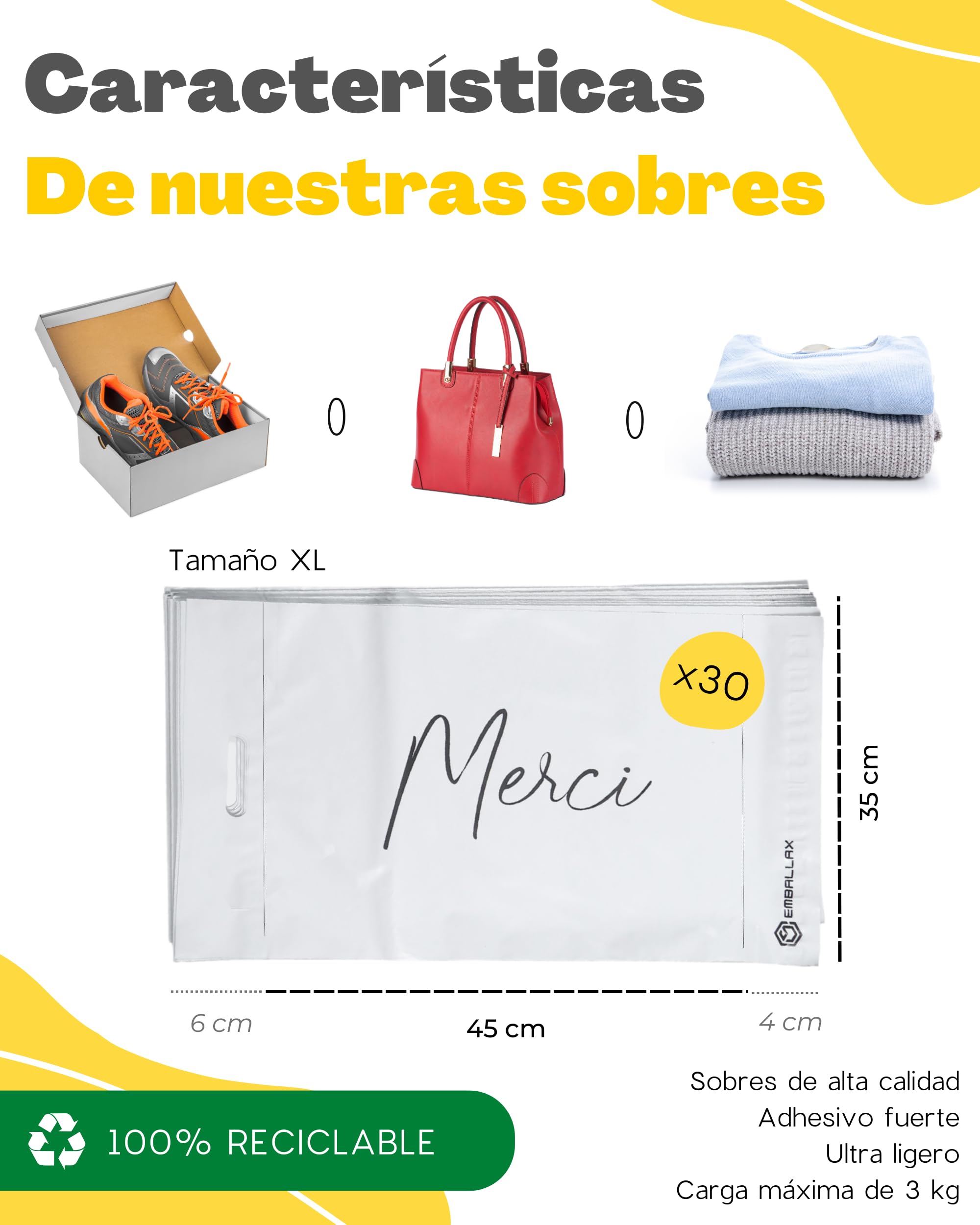 Bolsas De Envio Paquetes Vinted HVDHYY Pack 100 Sobres De Envío