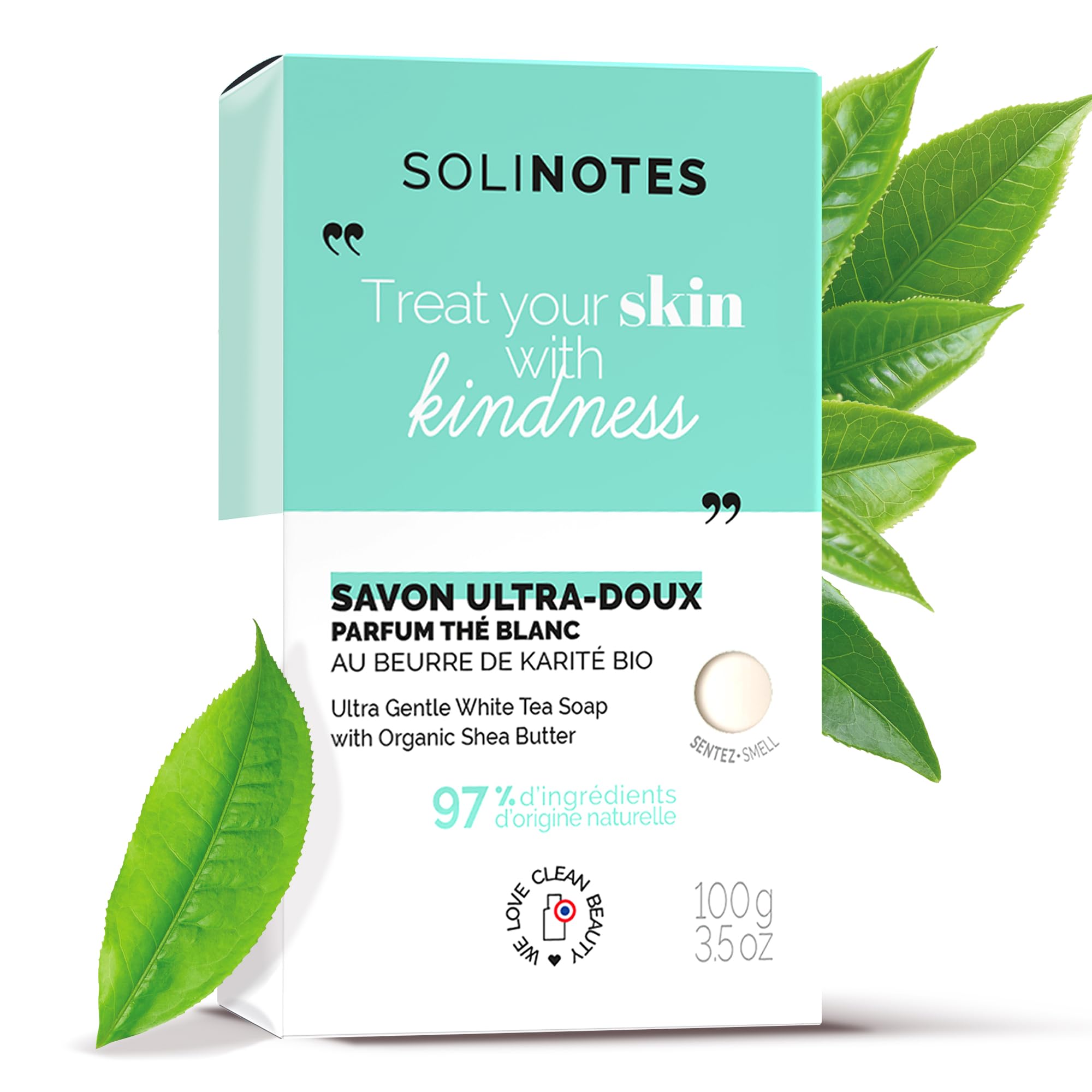 Ultra gentle Solid Soap White Tea Solinotes 100g