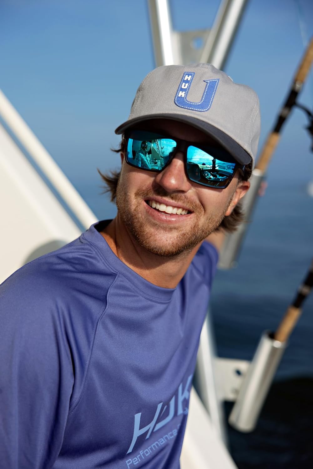 HUK Mens Varsity 5-Panel Hat, Classic Fishing Cap Design, for Outdoor Activities and Everyday Wear - Image 4