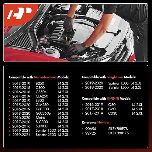 Miniatura 2 de A-Premium Bujías iridio y platino compatibles con Mercedes-Benz C300, C350e, E300, Sprinter, GLC300, CLA250, GLA250 e Infiniti Q50, Q60, QX30 y