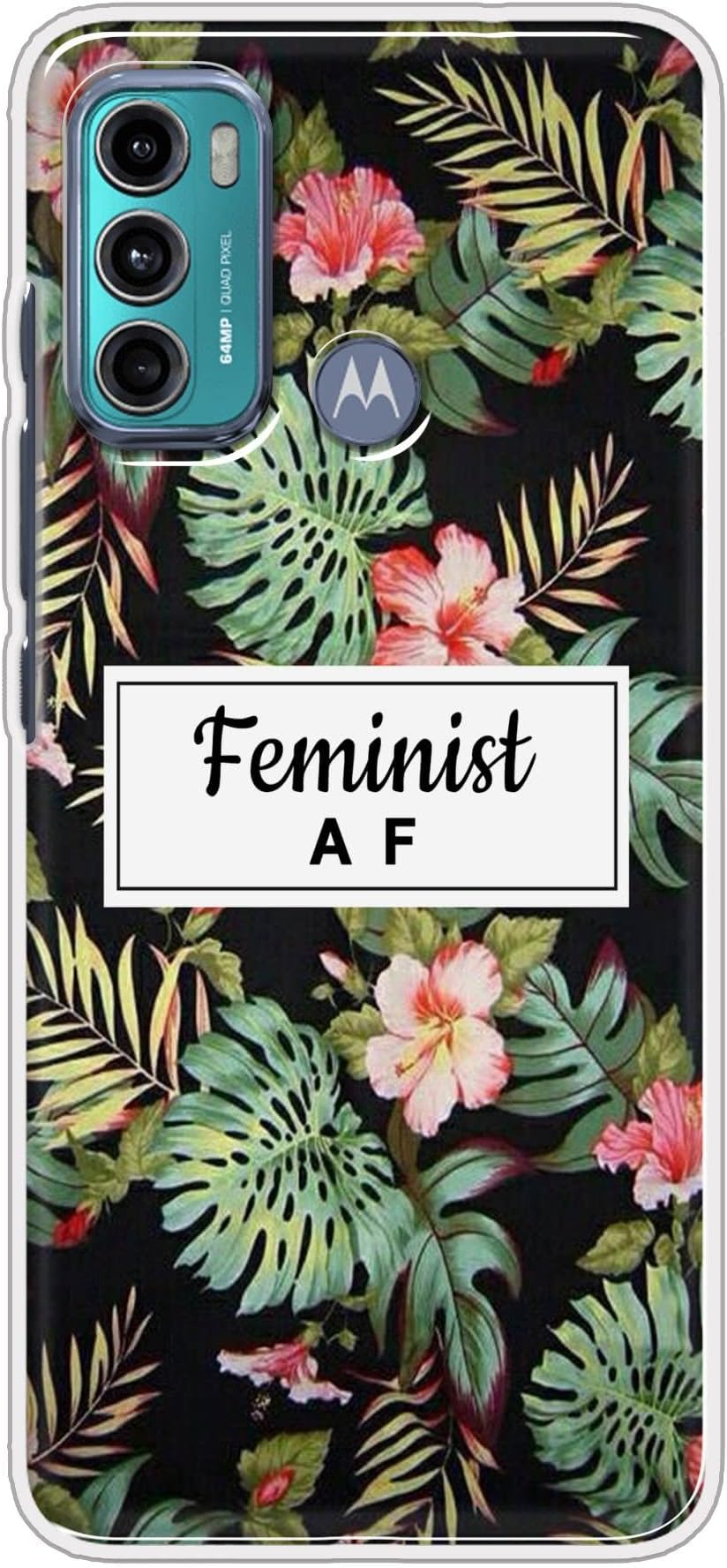 OYESTUFF Soft Silicone Designer Full Protection Printed TPU Back Case Cover for Moto G40 Fusion (Feminist AF)