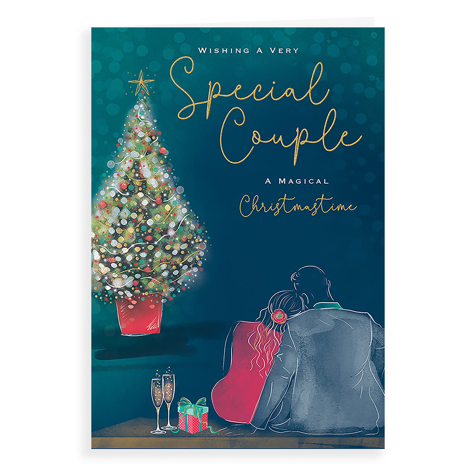 Piccadilly Greetings Classic Christmas Card Special Couple - 9 x 6 inches
