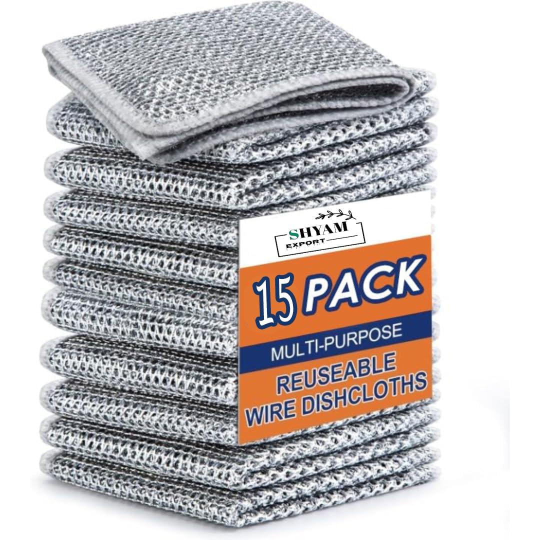 See full amazon price history chart for SHYAM EXPORT (Pack of 15 Non-Scratch Dish Wash Cloth, Steel Wire Dish Cloth, Wire Dishwashing Rags for Wet and Dry Stainless Steel Non-Scratch Wire Dishcloth for Washing Dishes, Counters SHYAM EXPORT (Pack of 15 Non-Scratch Dish Wash Cloth, Steel Wire Dish Cloth, Wire Dishwashing Rags for Wet and Dry Stainless Steel Non-Scratch Wire Dishcloth for Washing Dishes, Counters (B0DD4HLL1R) Amazon Price History, Amazon Price Tracker