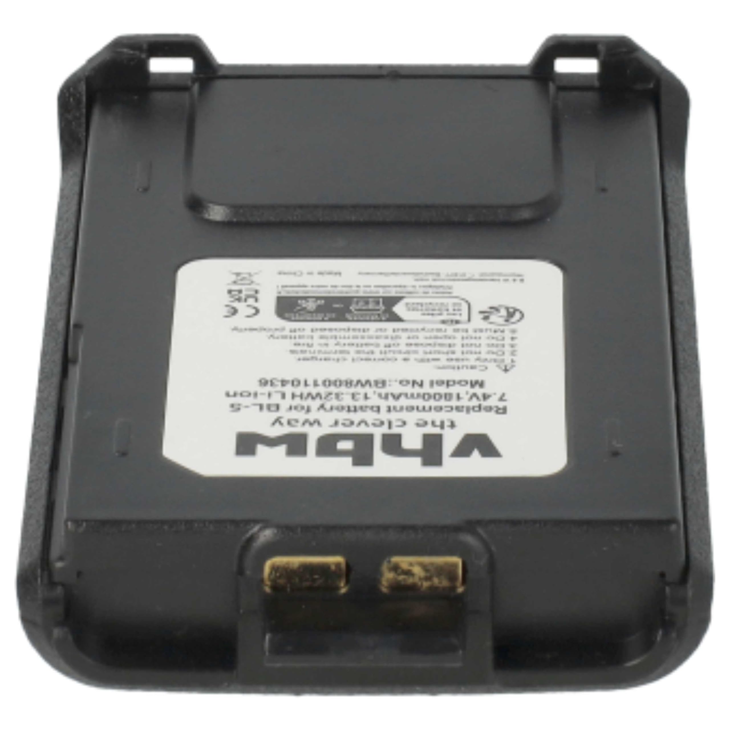 vhbw 2X Batterie Compatible avec Baofeng UV-5R, BF-F8, UV-5RA, UV-5RE, BF-F9 Radio Talkie-walkie (1800mAh, 7,4V, Li-ION)