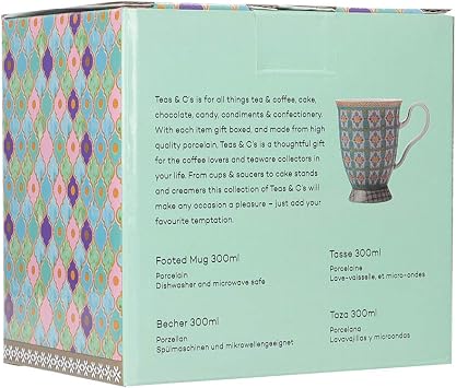 Maxwell & Williams HV0119 Teas & C’s Kasbah Coffee Mug in Gift Box, Porcelain, Mint Green, 300 ml