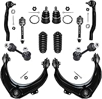 Vista 34 de Detroit Axle - Kit de suspensión completo de 12 unidades para Dodge Ram 1500 4x4 solamente - 2 brazos de control superiores y rótulas, 2 rótulas