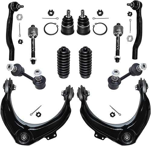Miniatura 35 de Detroit Axle - Kit de suspensión frontal de 12 piezas para Toyota Corolla 2003 2004 2005 2006 2007 2008, 2 brazos de control inferiores, 2 rótulas