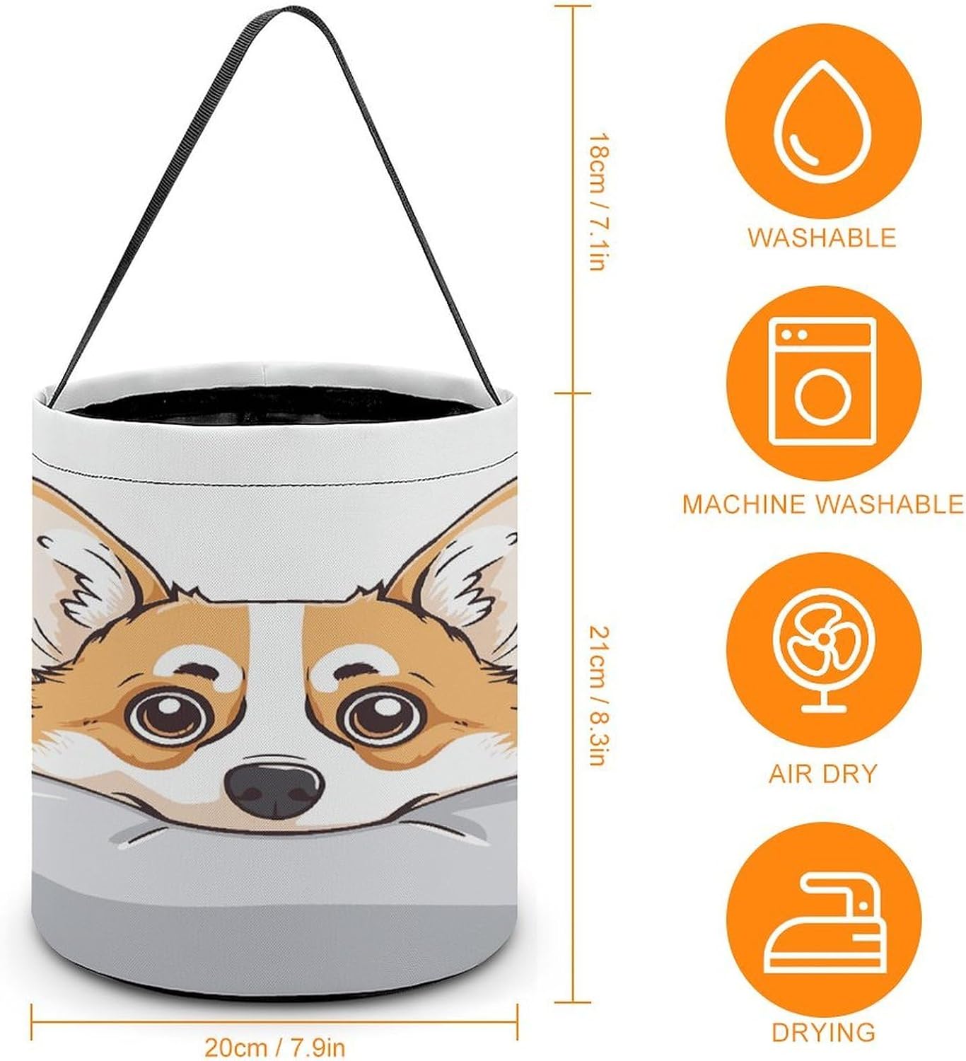 ERSTSNCK Funny Cartoon Style Halloween Candy Buckets Tote Candy Bag image 2