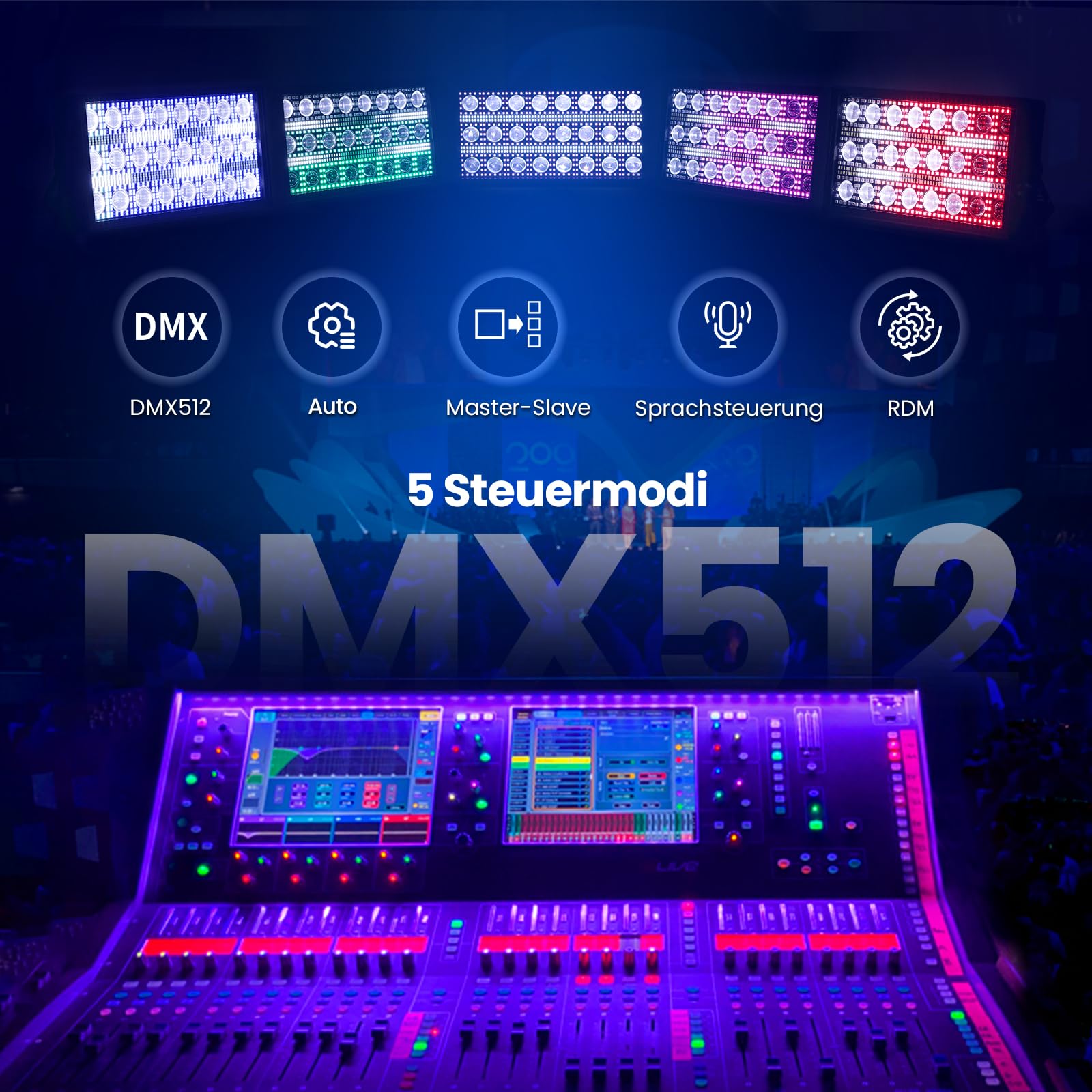 BETOPPER 300W Strobe Beam Effektstrahler Wallwasher Bühnenlicht LED Bar 2P | 4 IN 1 RGBW Stroboskoplicht DMX Controller Bühnenbeleuchtung für Live-Events, Bars, Disco, Weihnachten, Halloween, Hochzeit