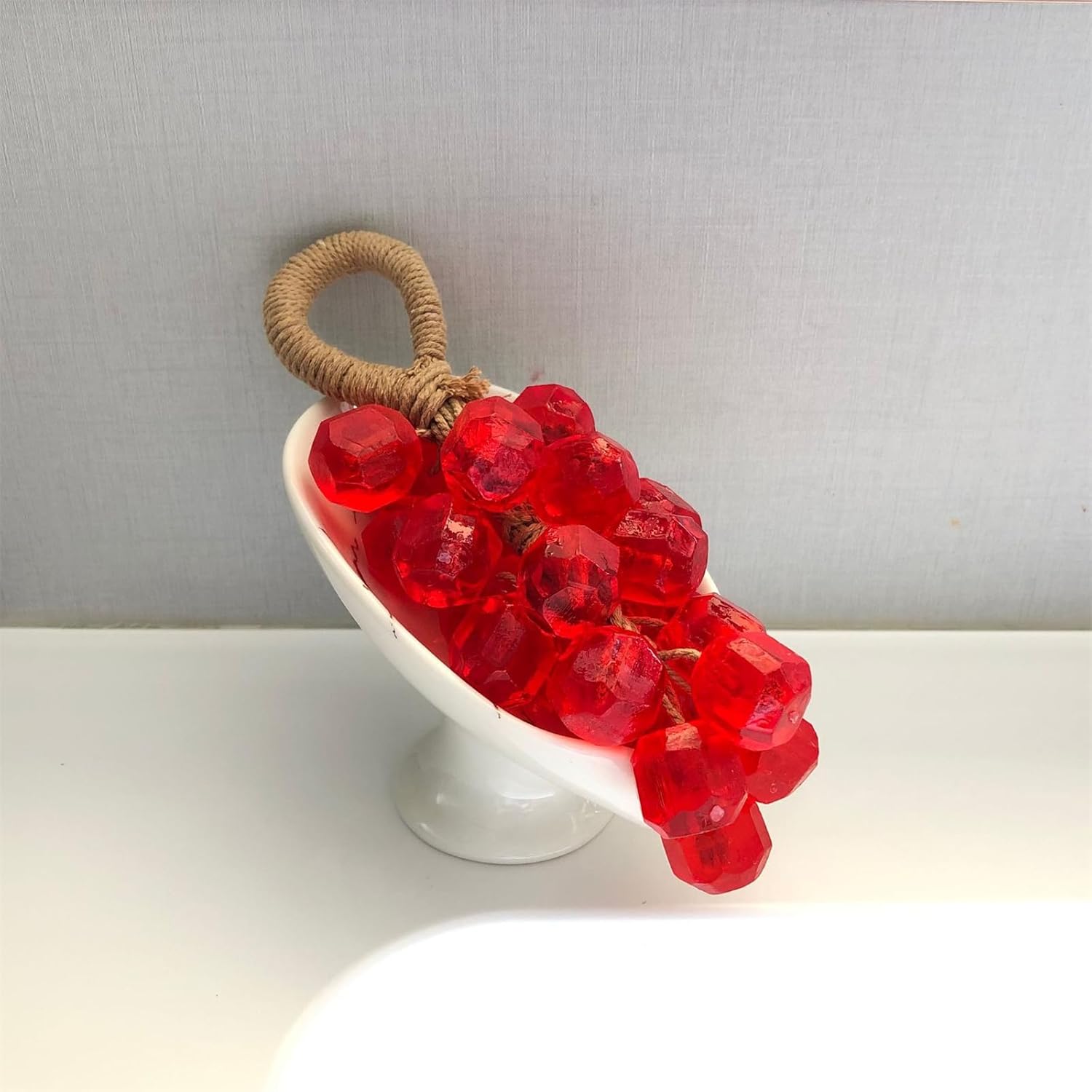 Personalized Original Handmade Crystal Grape Soap, Grape Soap DIY Kit on a Rope, Realistic Grapes Bunch Soaps Fragrance Cleaning for Bath & Gifts (1, A Set(6 colors))