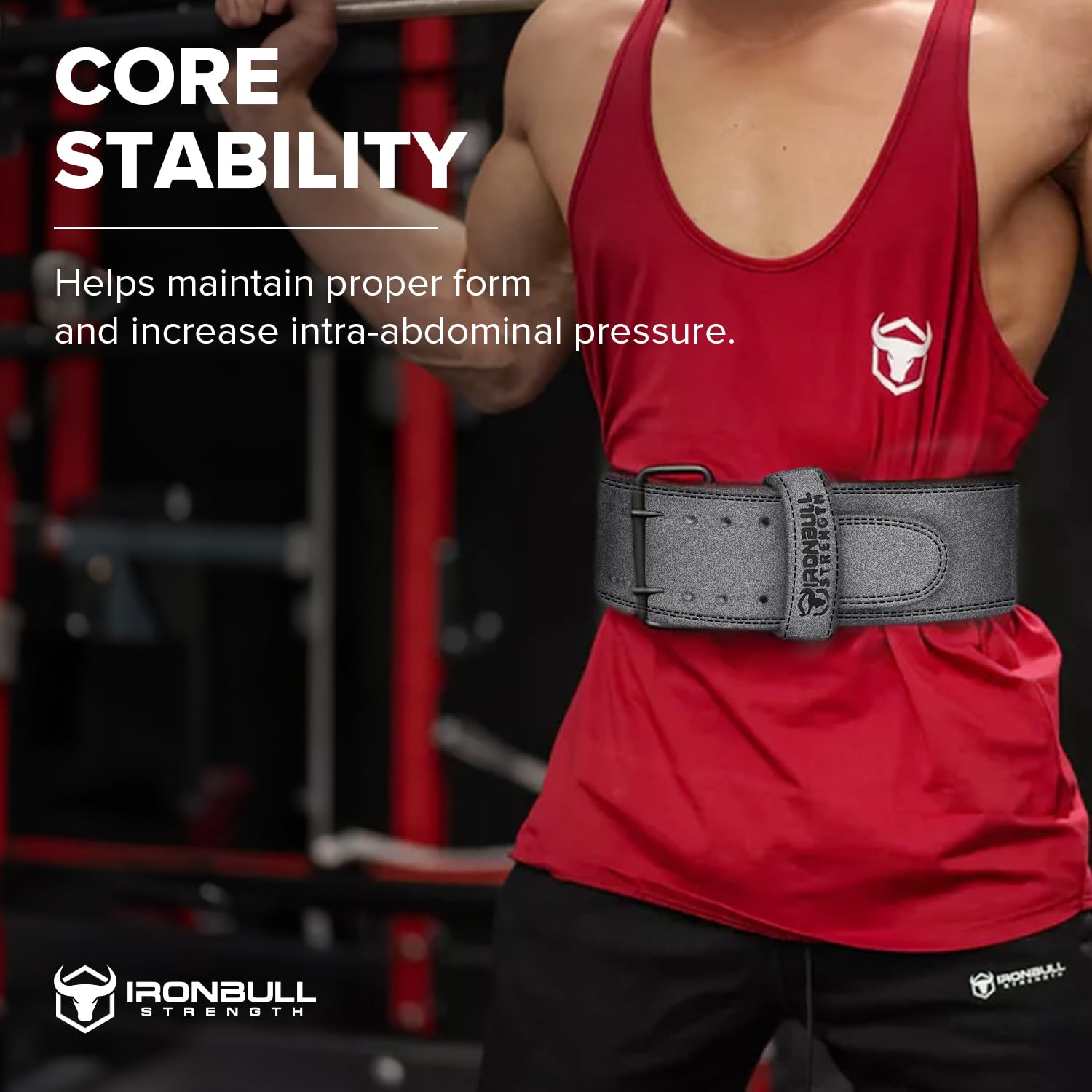 Ceinture d'haltérophilie – Ceinture d'haltérophilie à double broche de 10 mm (approuvée IPF, USAPL, USPA et IPL) | Soutien dorsal en cuir pour l'haltérophilie, la musculation, Strongman – Homme et