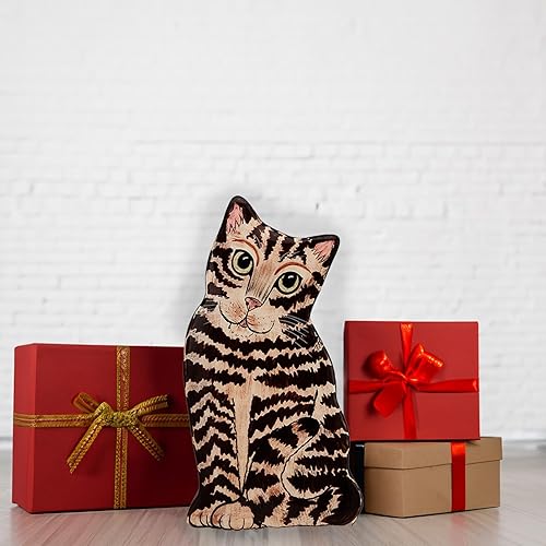 Miniatura 9 de Pavilion Gift Company - Rescue Me Now - Jarrón pequeño de tabby marrón, 8-12 pulgadas de alto