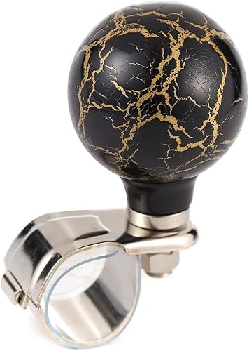 Miniatura 10 de Arenbel Perilla suicida con control de giro para automóvil, estilo bola de mármol, giratoria, mango de agarre para la mayoría de vehículos,