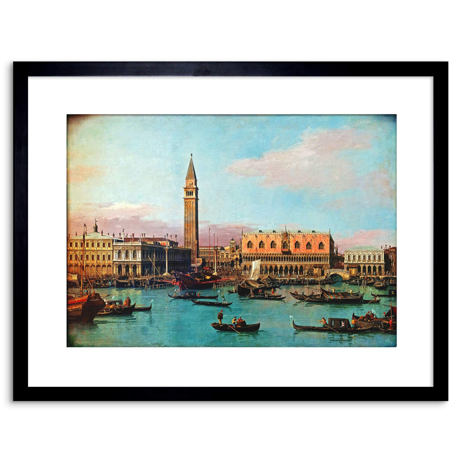 Wee Blue Coo Painting Cityscape Venice Canaletto Piazzetta Riva Degli Framed Wall Art Print