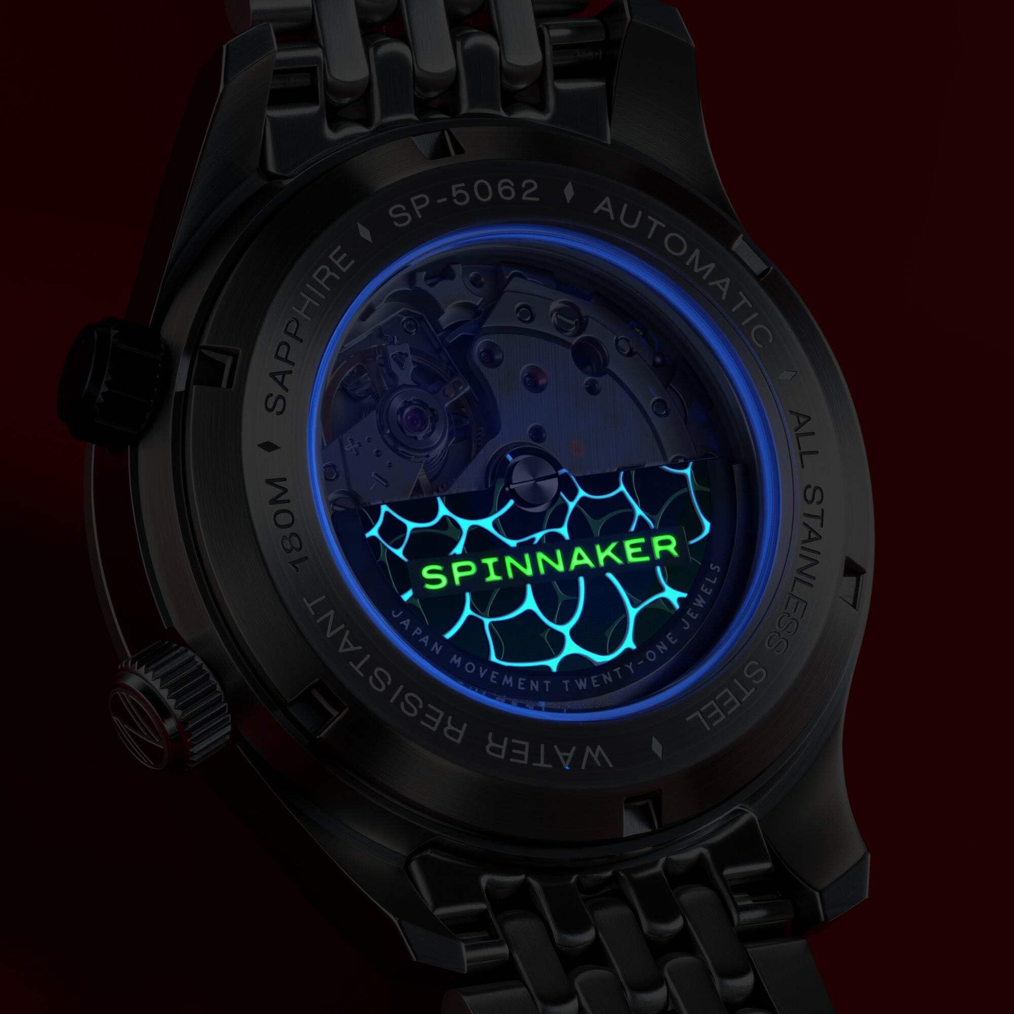 Spinnaker Bradner SP-5062 - Reloj automático de 3 manecillas para Hombre de 42 mm con Correa de Piel auténtica o Acero Inoxidable
