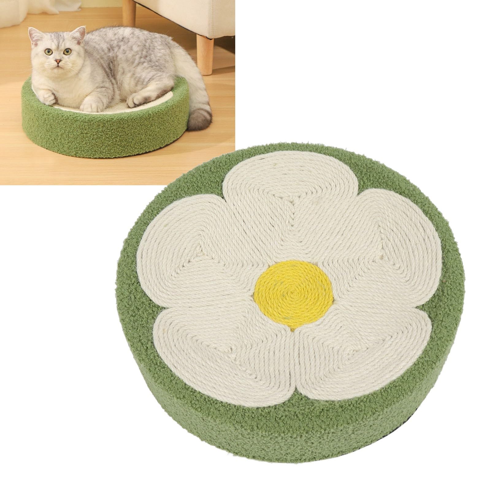 Cuenco ovalado para gatos de interior, garra de molienda, cama de rascado de cartón ondulado, cama de rascado para gatos, salón duradero, cartón para rascar