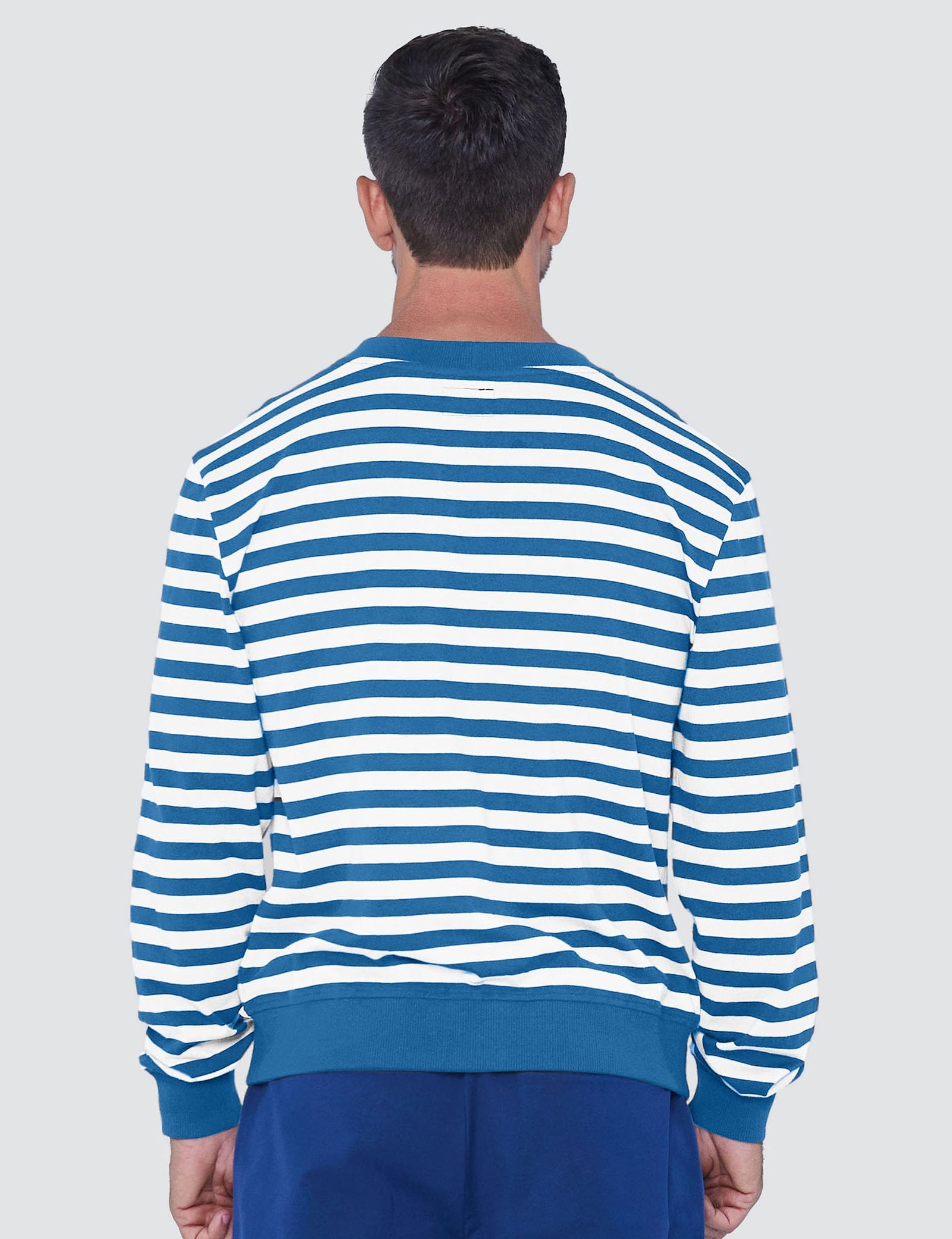 Cárdigan a rayas con cuello en V y botones frontales para hombre, con ribete acanalado, ajuste regular, elegante y versátil para cualquier ocasión