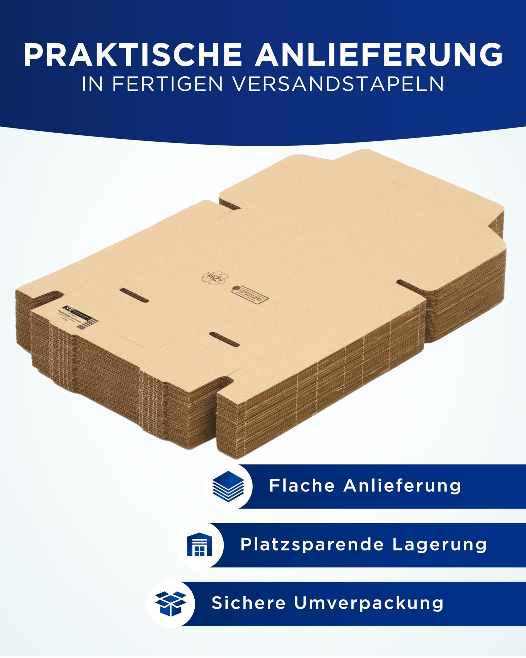 KK Verpackungen Maxibriefkartons 240 x 160 x 45 mm Braun DIN A5 (Außenmaß 240 x 160 x 50 mm) | 800 Stück, Versandkartons Faltschachteln Maxibrief Post-Kartons für Warensendungen Büchersendungen (MB01)