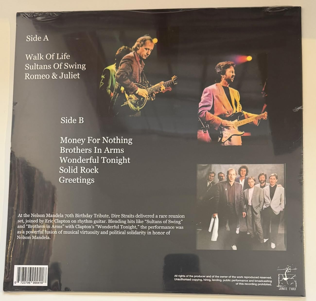 Dire Straits & Eric Clapton, Live at Nelson Mandela Benefit Concert 1988, Vinile