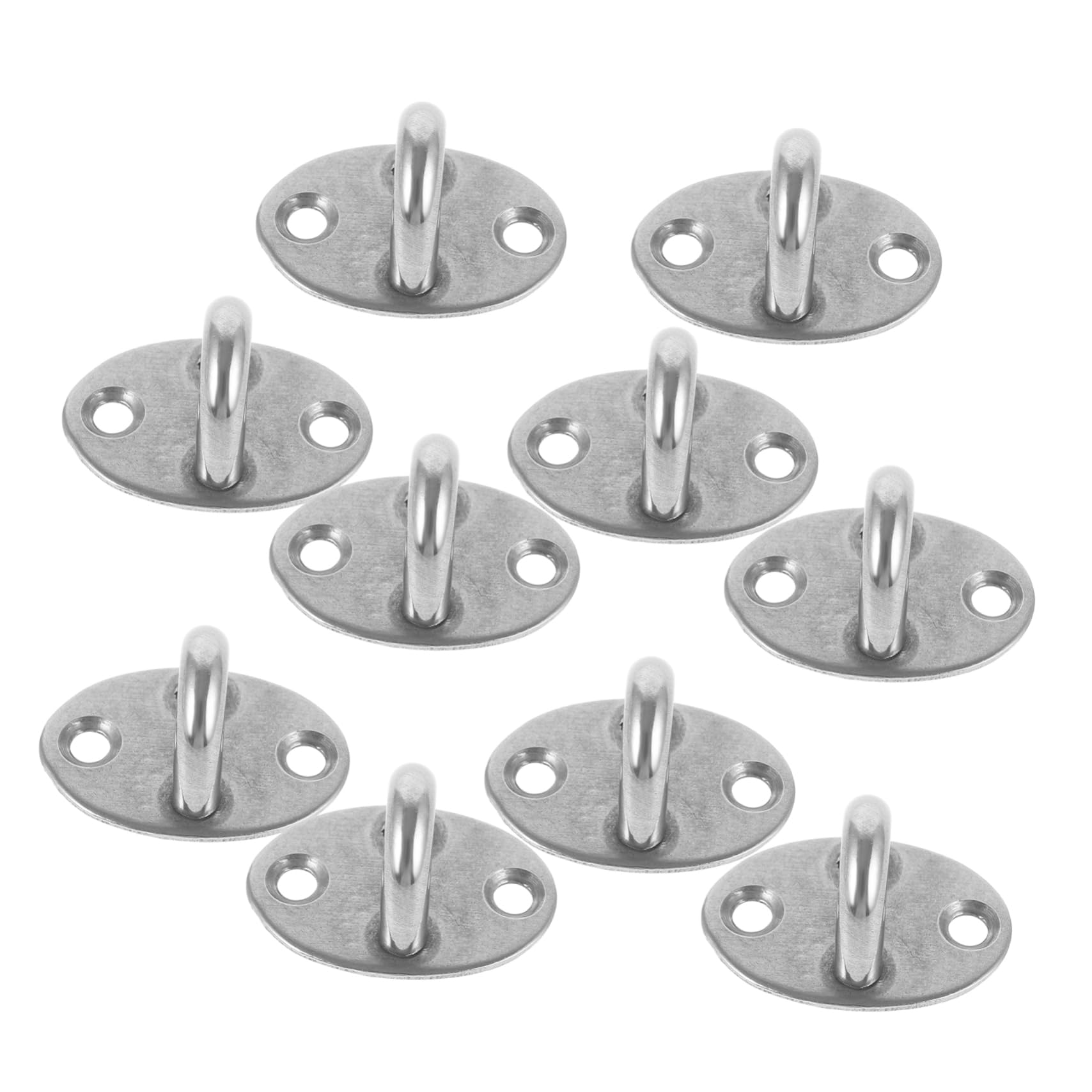 FUNOMOCYA 10pcs Pad Eye Plate Hook Ceiling Hooks Marine Application Hook Wall Mount Hooks for Heavy Duty Hanging