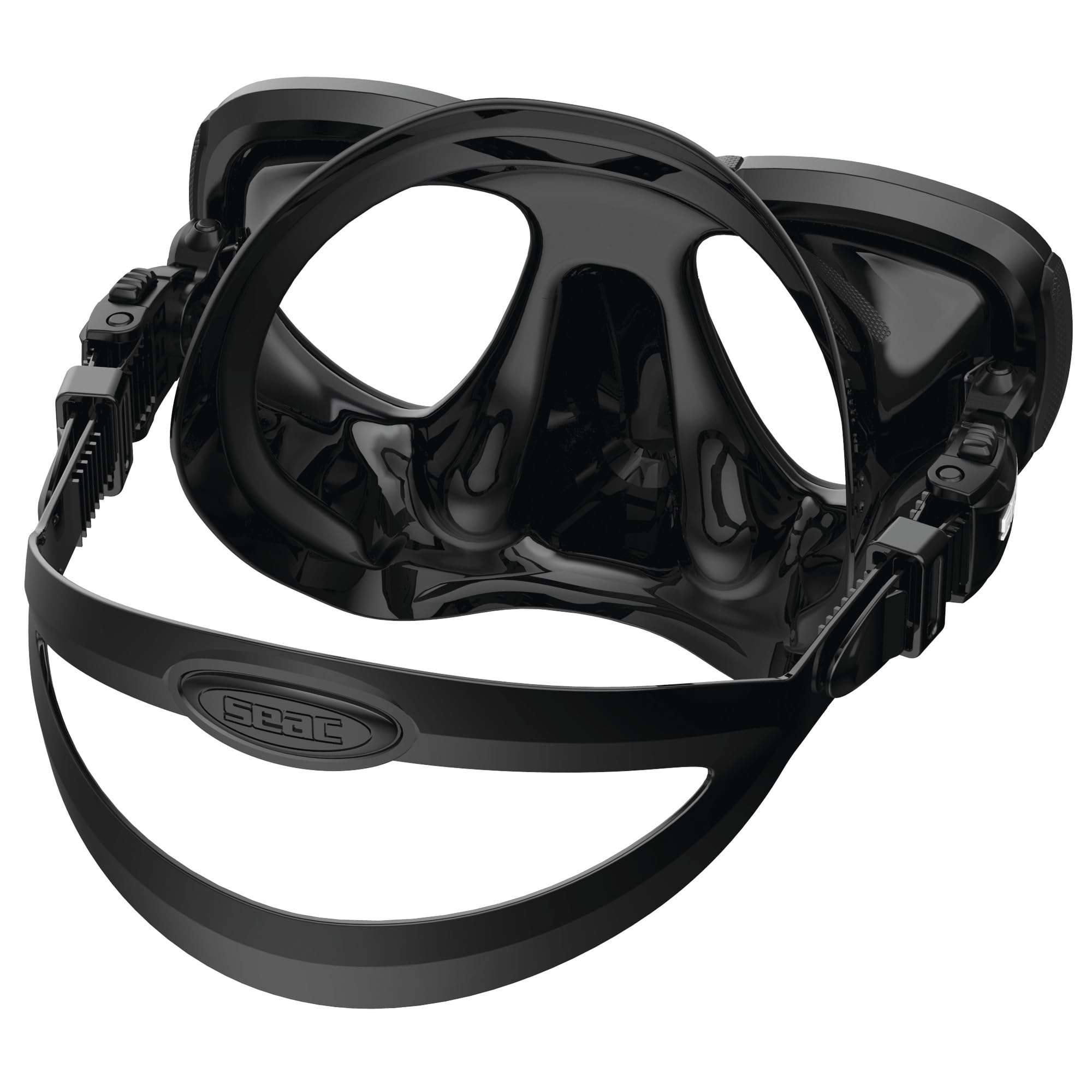 SEAC Afrodite – Máscara de Buceo de Bajo Volumen con Lentes de Cristal Templado 3 mm, Faldón de Silicona Suave, Hebilla 3D Ajustable y Compatible con Lentes Ópticas Correctivas (-1.0 a -6.0)