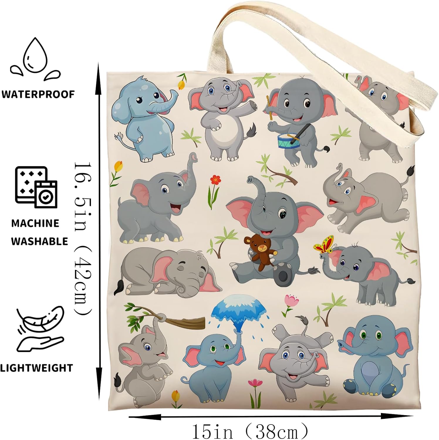 DOOX Canvas Tote Bag for Women, Reusable - Gift/Shopping/Beach/Grocery Canvas Bag - Birthday & Christmas Gifts for Women ﻿ - Image 4