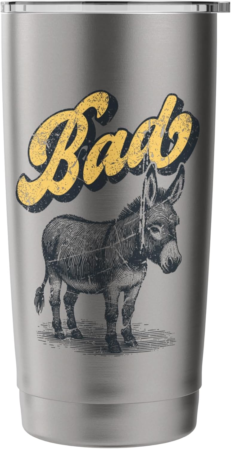 Vintage Bad Ass Donkey Stainless Steel Insulated Tumbler - Image 3
