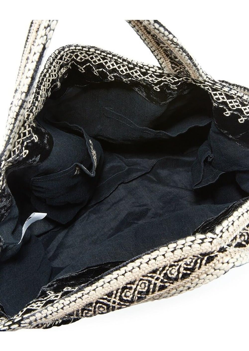 Johnny Was Othilia Black Velvet Cream White Lace Velvet Bag Handbag Purse New