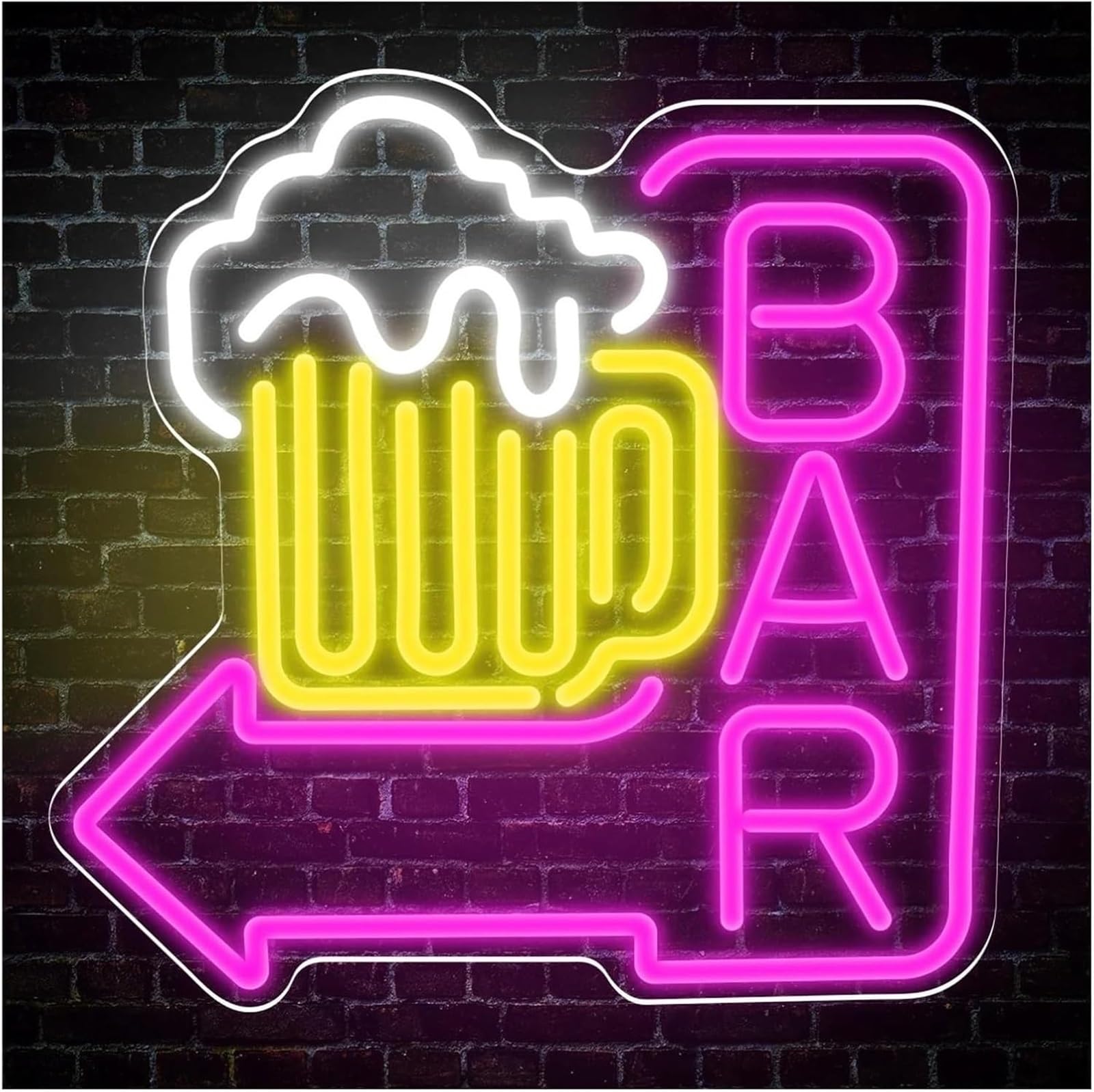 Aextroi neon Lights Sign Beer Bar for neon Sign LED Light for Wall Decor for Powered for man Cave Nightclub Store