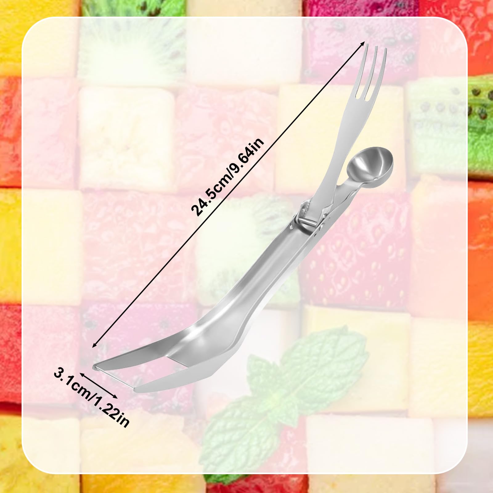 4 in 1 Stainless Steel Fruit Cutter, 2025 New Watermelon Cutter, Watermelon Slicer Watermelon Cutters Melon Cutter Tool for Kitchen Gadget (2)