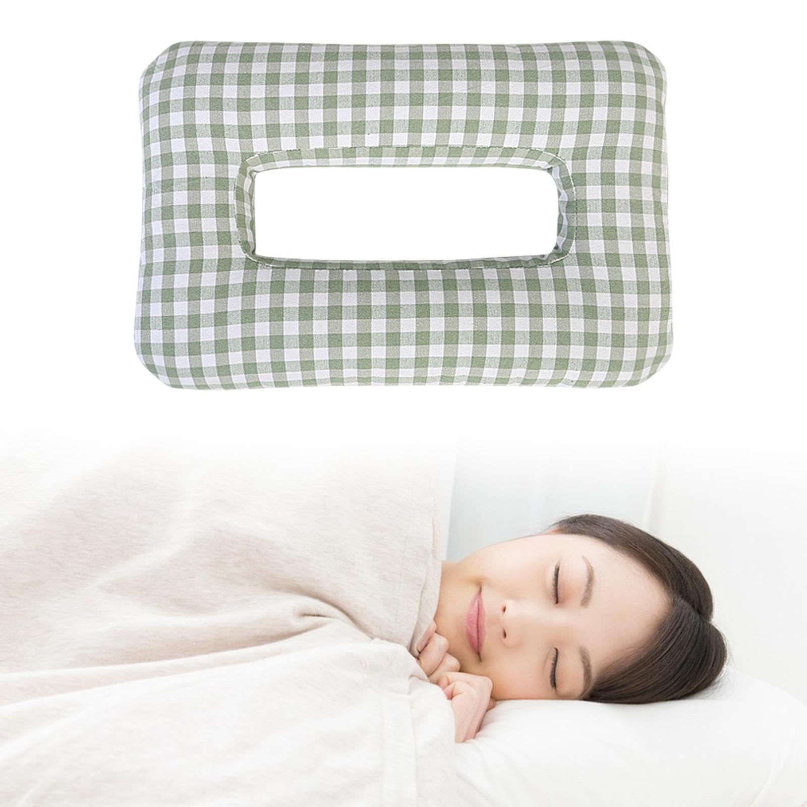 ATORSE™ Ear Piercing Pillow for Wearing Headphones Earrings Relaxation Side Sleepers Green|Home & Garden | Bedding | Bed Pillows 3