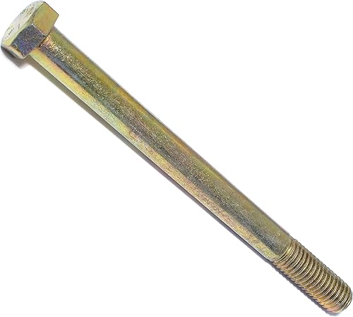 Miniatura 54 de 014973253592 Tornillos hexagonales gruesos de grado 8, 1/2-13 x 4, pieza-4, amarillo