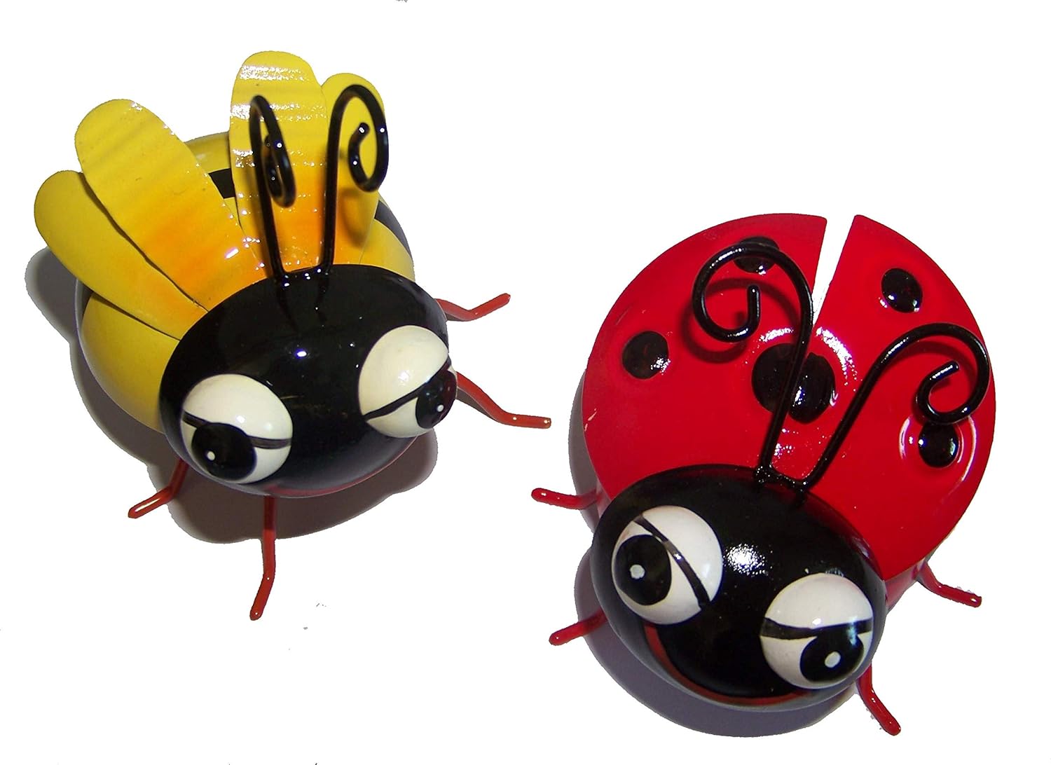 Holzwurm Dekofigur Käfer Biene Katze Maus Schnecke Kuh Eule aus Metall