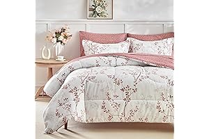 AIKASY Queen Comforter Set: Sweet Dreams in Floral Embrace