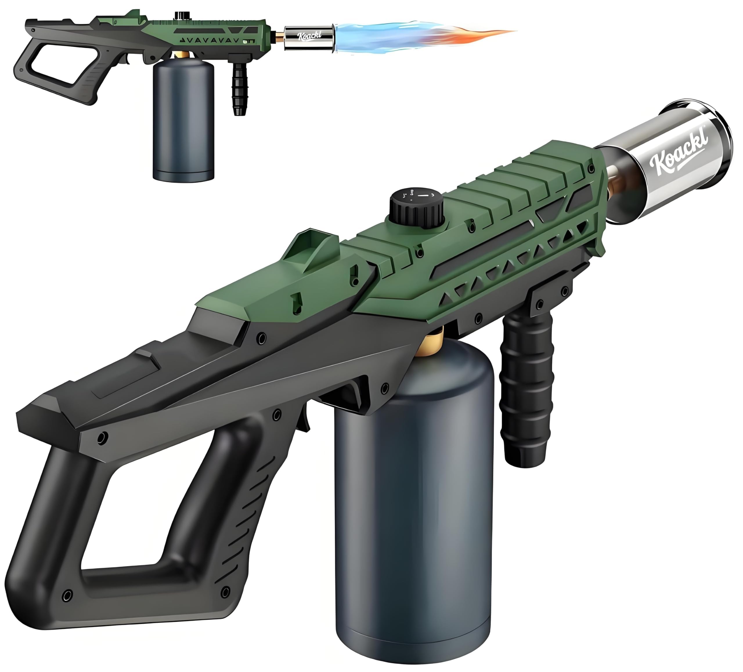 Propane Torch Gun | Adjustable Flame Thrower Gun | Gas Welding Kits Cooking Torch for BBQ, Searing Steak, Welding, Campfire & Charcoal (Propane Tank Not Included)