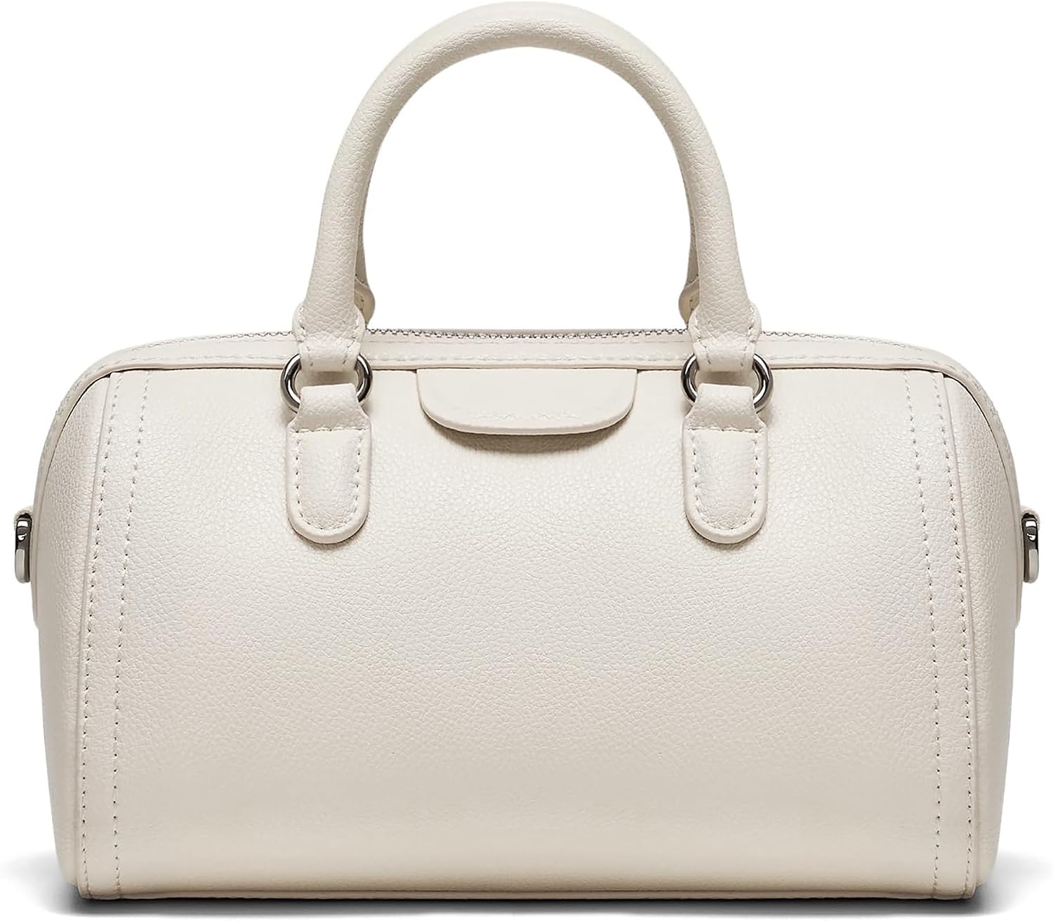 Mini Barrel Top Handle Bag for Women, Vegan Leather Crossbody Satchel with Adjustable Strap, Trendy Handbag