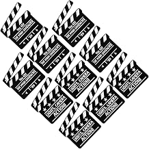 10pcs Black Cartoon Film Clapboard Brooch Pins Movie Filmmaking Props for Film Festival, Crew Wrap Accessories, Small Cute Movie Director Pins