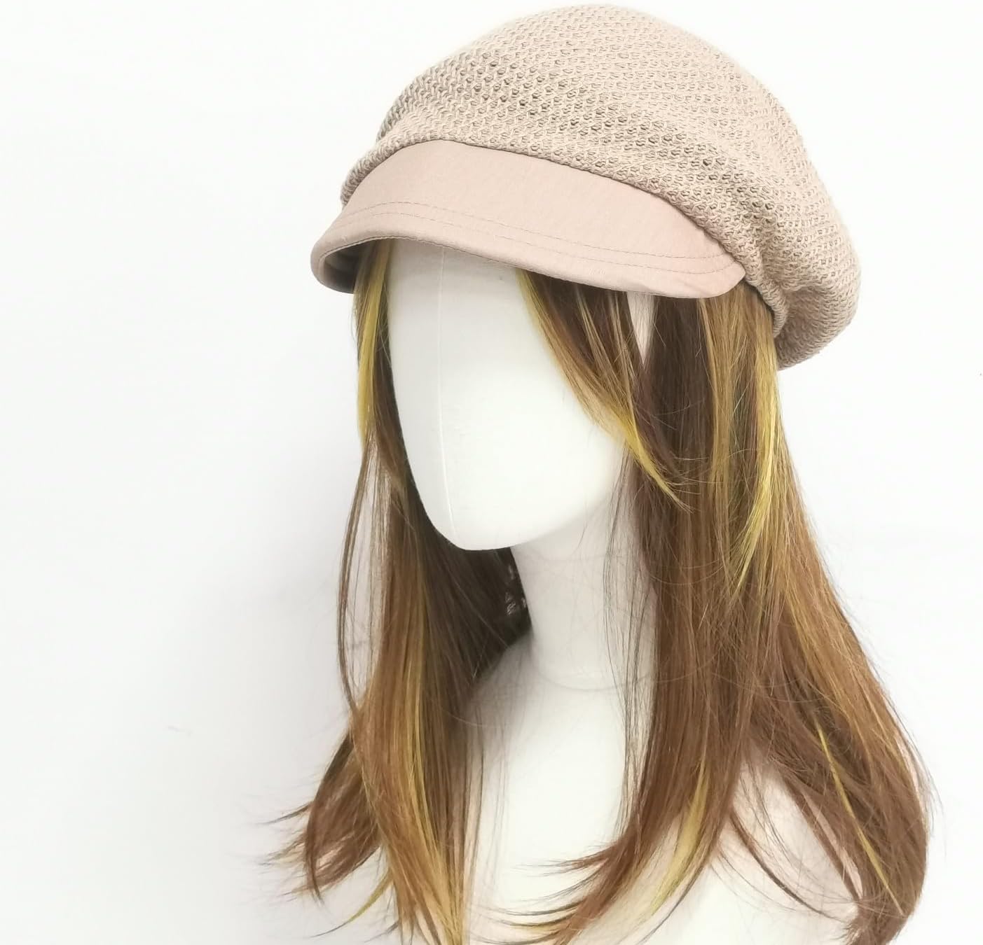 Summer French Beret Hat for Women Breathable Crochet Beret Elastic Newsboy Cap
