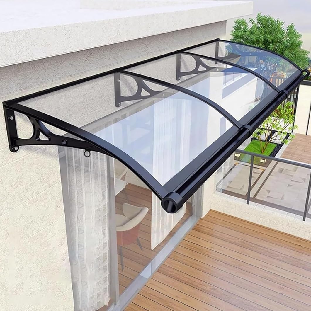 Auvent de porte contre la pluie YVYKFZD marquise extérieure transparente pour entrée étanche