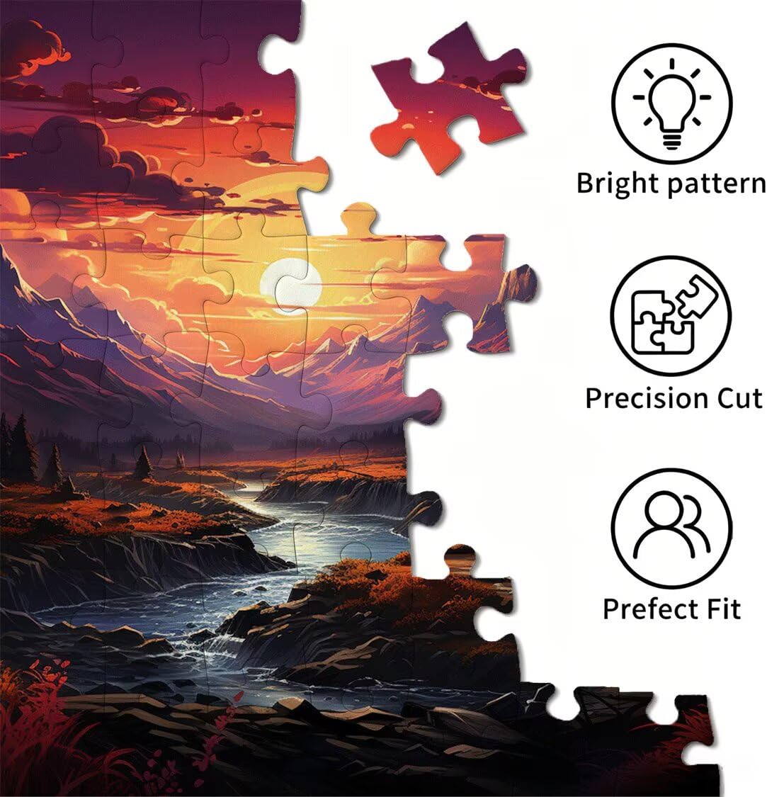 Puzzle dla dorosłych 4000, krajobraz zachód słońca, 141 x 87 cm, n-329
