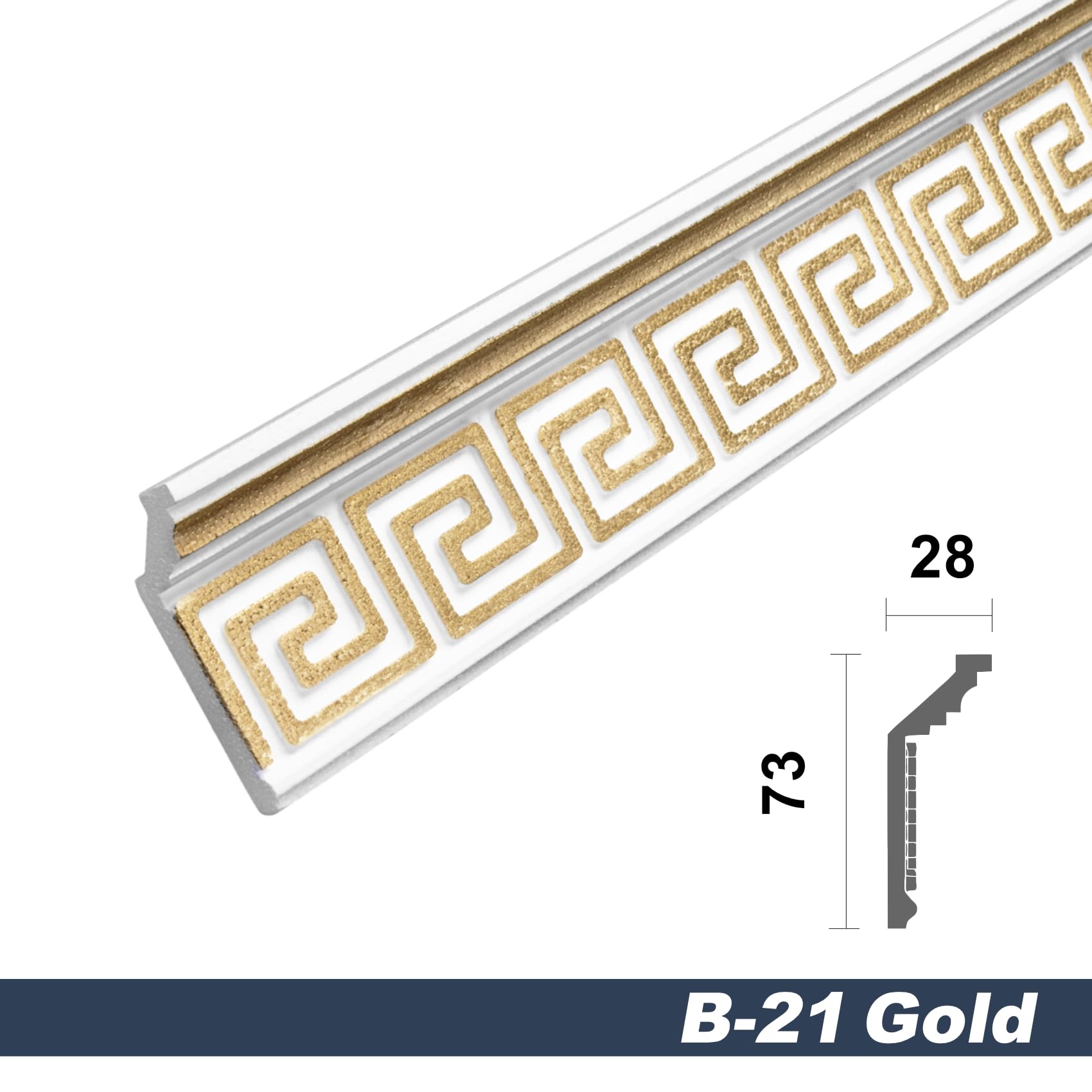 Marbet Deckenleiste B-22 Gold - 20 Meter Sparpaket Aus Styropor