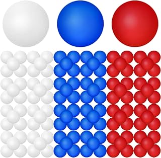 Youlina Colored Table Tennis Balls 40 mm Plastic Balls Bulk for 4th of July Carnival Wedding Pool Games, DIY Arts, Pet Toys, School Patriotic Activities